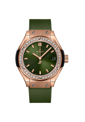 Hublot Classic Fusion King Gold Green Diamonds 29 mm 591.OX.8980.RX.1204