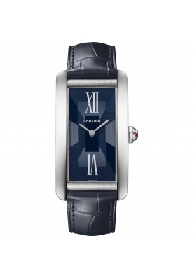 Cartier Tank Americaine LM 'Blue Art Deco' Platinum 44.4 x 24.4 mm CRWGTA0367