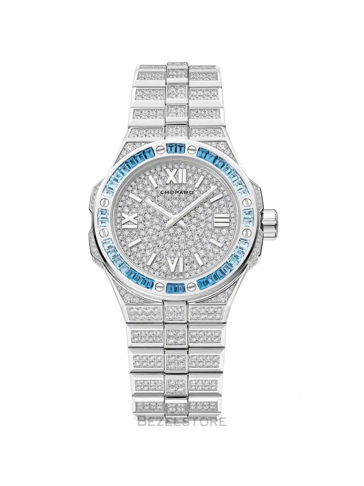 Chopard Alpine Eagle Frozen Topaz Blue 33 mm 295384-1004