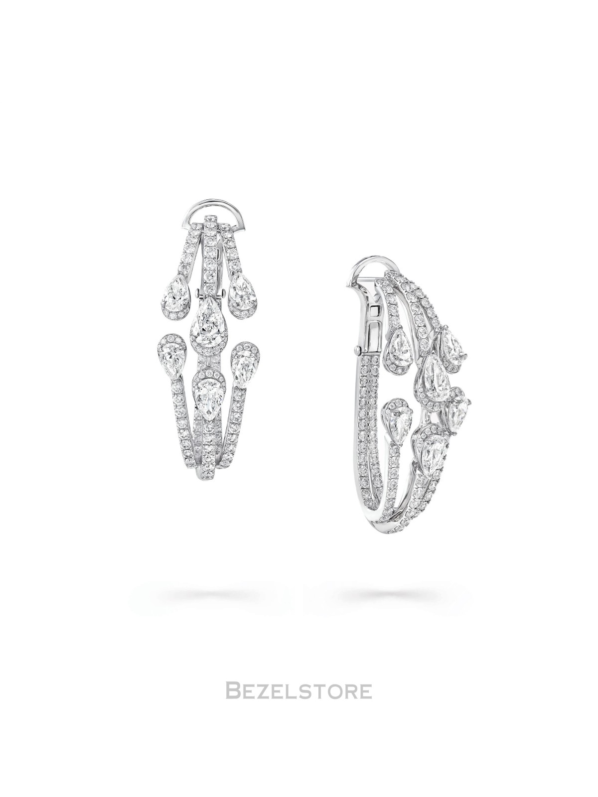 Серьги Graff Duet Diamond Triple Hoop Earrings RGE1570