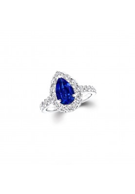 Кольцо Graff Icon Pear Shape Sapphire and Diamond Engagement Ring RGR738