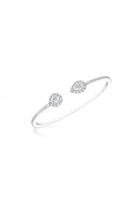 Браслет Graff Icon Round and Pear Shape Open Diamond Bangle RGB504