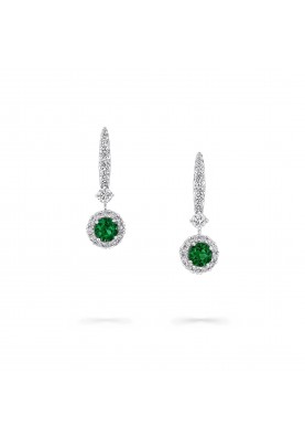 Серьги Graff Icon Round Emerald and Diamond Earrings RGE1830