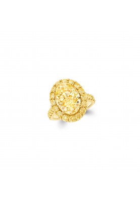 Кольцо Graff Icon Oval Cut Yellow Diamond Engagement Ring RGR647