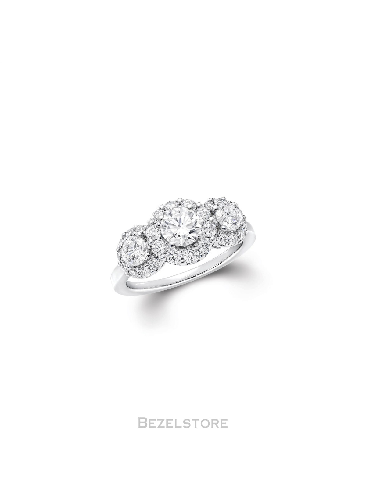Кольцо Graff Icon Three Stone Round Diamond Engagement Ring RGR838