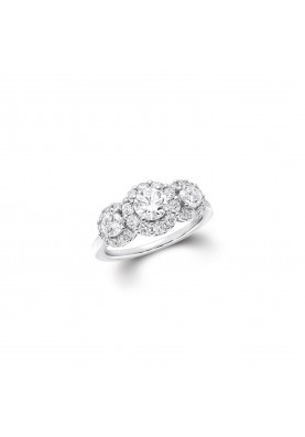 Кольцо Graff Icon Three Stone Round Diamond Engagement Ring RGR838