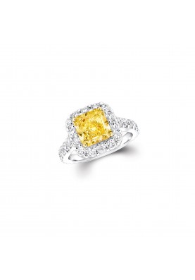 Кольцо Graff Icon Radiant Cut Yellow and White Diamond Engagement Ring RGR734