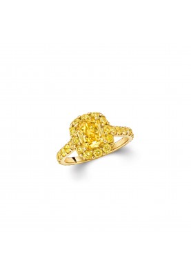 Кольцо Graff Icon Cushion Cut Yellow Diamond Engagement Ring RGR647