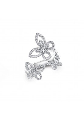 Кольцо Graff Triple Butterfly Silhouette Diamond Ring RGR790
