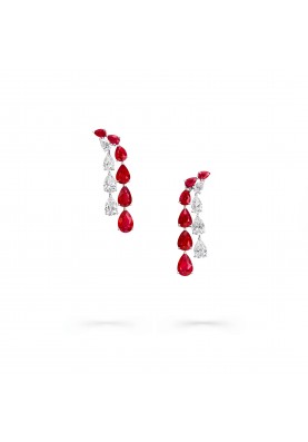 Серьги Graff Classic Pear Shape Ruby and Diamond Earrings RGE1131