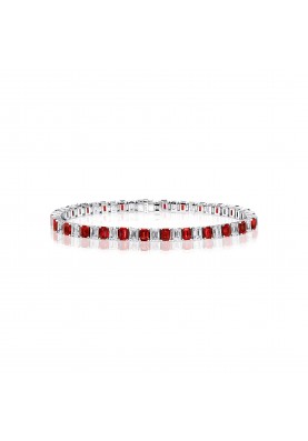 Браслет Graff Classic Emerald Cut Ruby and Diamond Bracelet RGB620