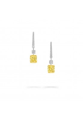 Серьги Graff Classic Radiant Cut Yellow Diamond Solitaire Earrings YRATSW01