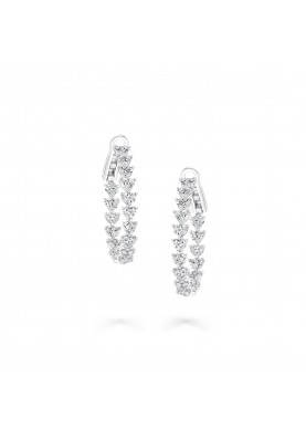 Серьги Graff Classic Heart Shape Diamond Hoop Earrings RGE646