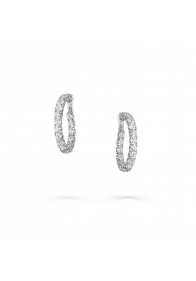 Серьги Graff Classic Round Diamond Hoop Earrings RGE542