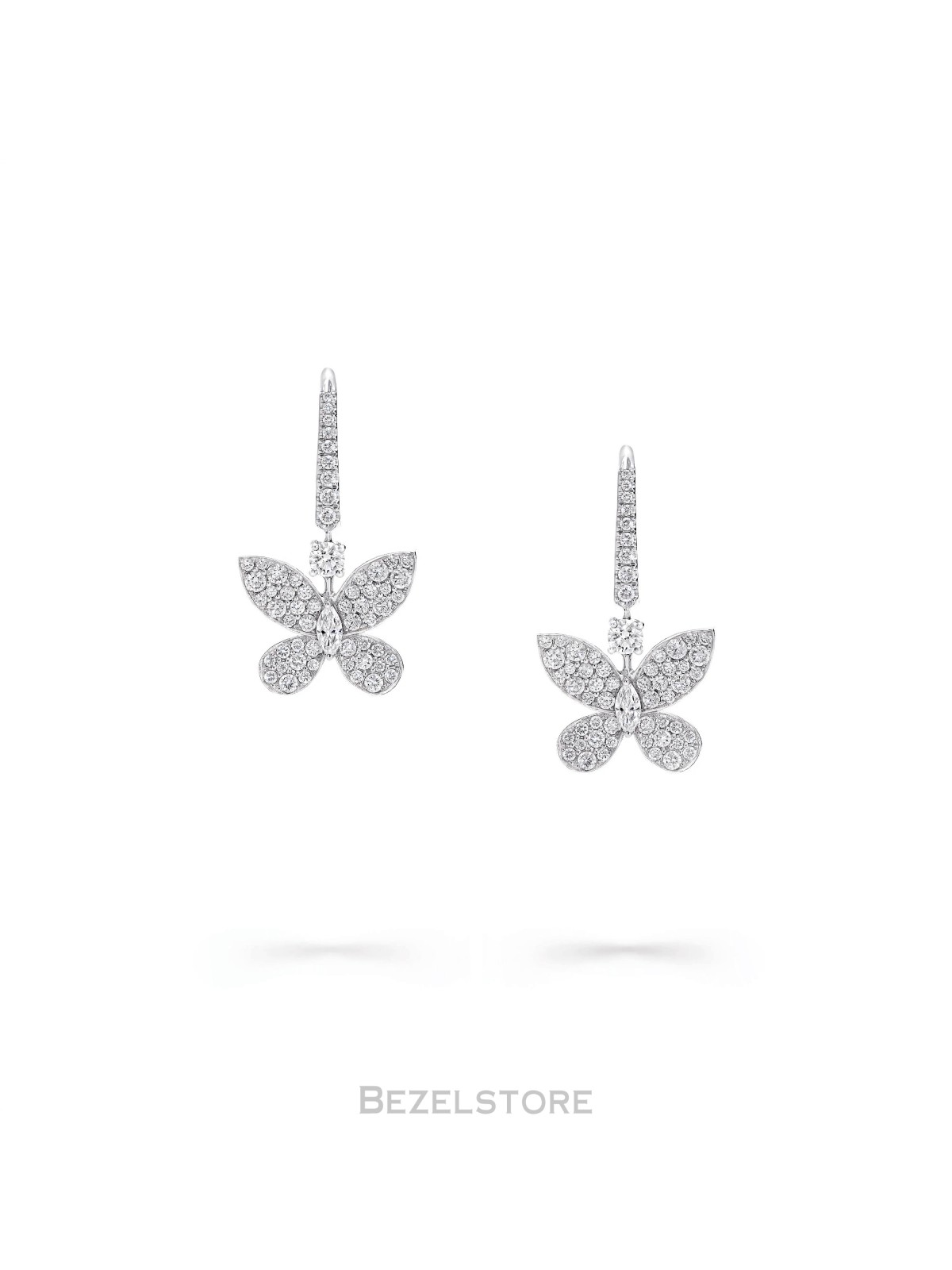 Серьги Graff Pave Butterfly Mini Diamond Drop Earrings RGE1167