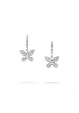 Серьги Graff Pave Butterfly Mini Diamond Drop Earrings RGE1167