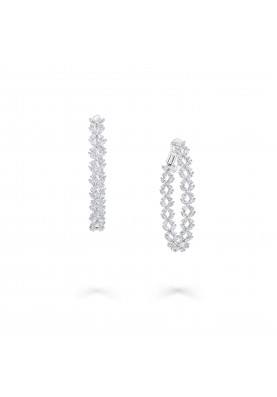 Серьги Graff Classic Butterfly Diamond Oval Hoop Earrings RGE1984