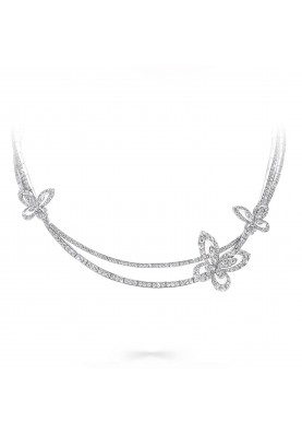 Колье Graff Butterfly Silhouette Diamond Double Row Necklace RGN766