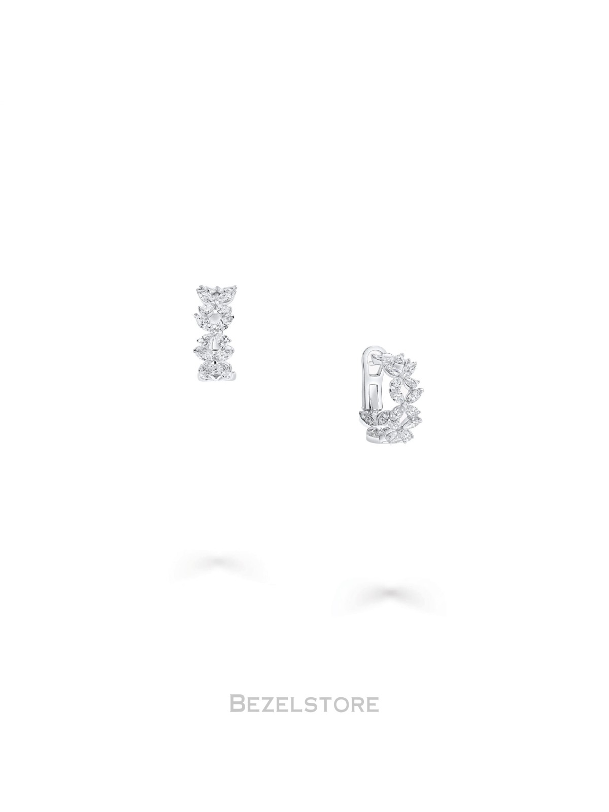 Серьги Graff Classic Butterfly Diamond Petite Hoop Earrings RGE1982