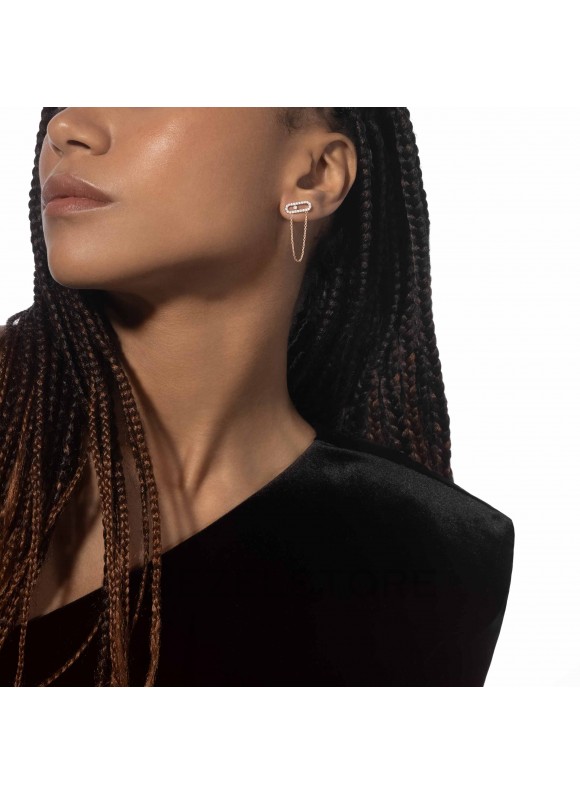 Серьга Messika Move Uno Chain and Stud Earrings 12146-PG