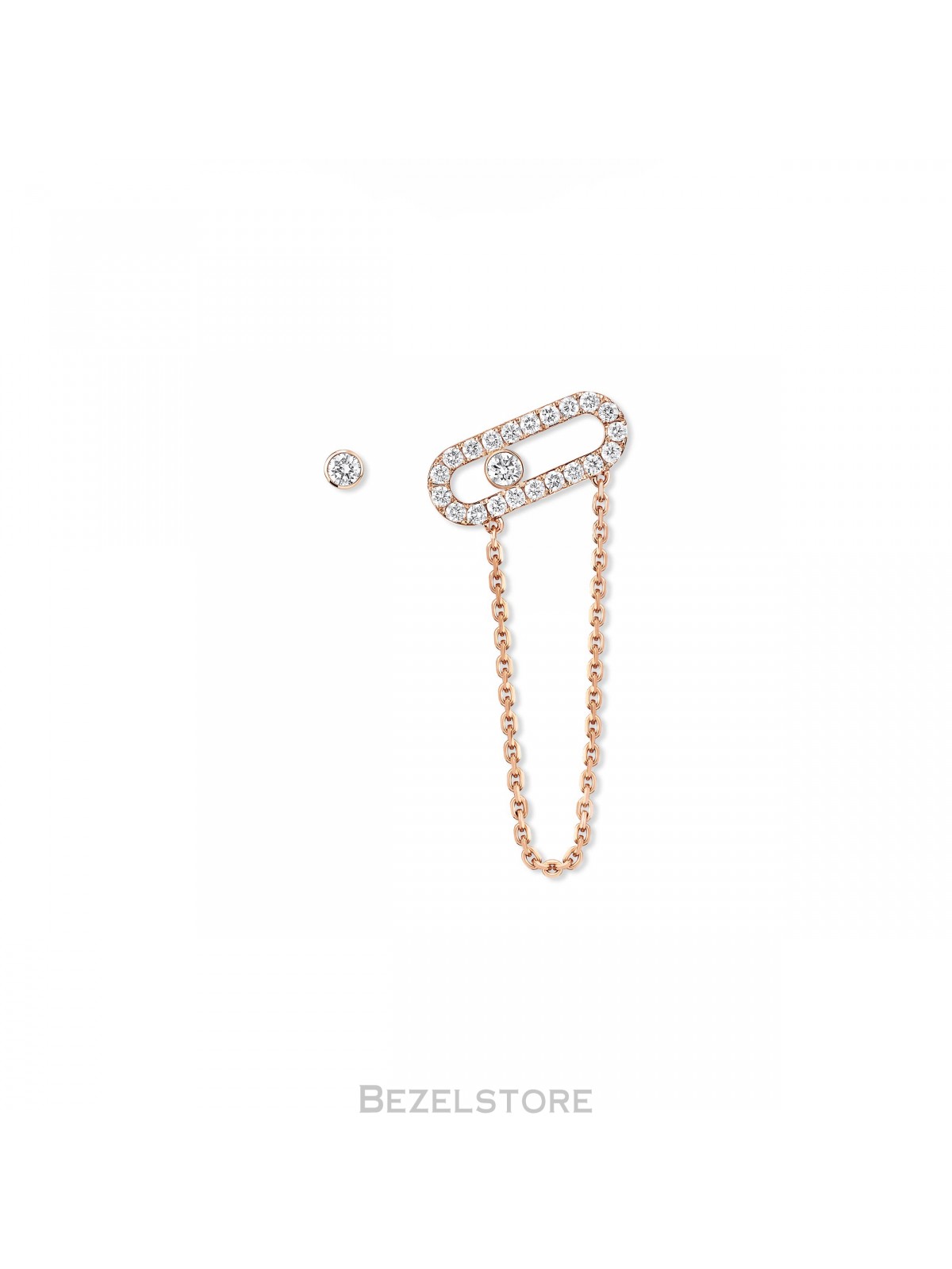 Серьга Messika Move Uno Chain and Stud Earrings 12146-PG