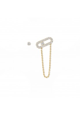 Серьга Messika Move Uno Chain and Stud Earrings 12146-YG