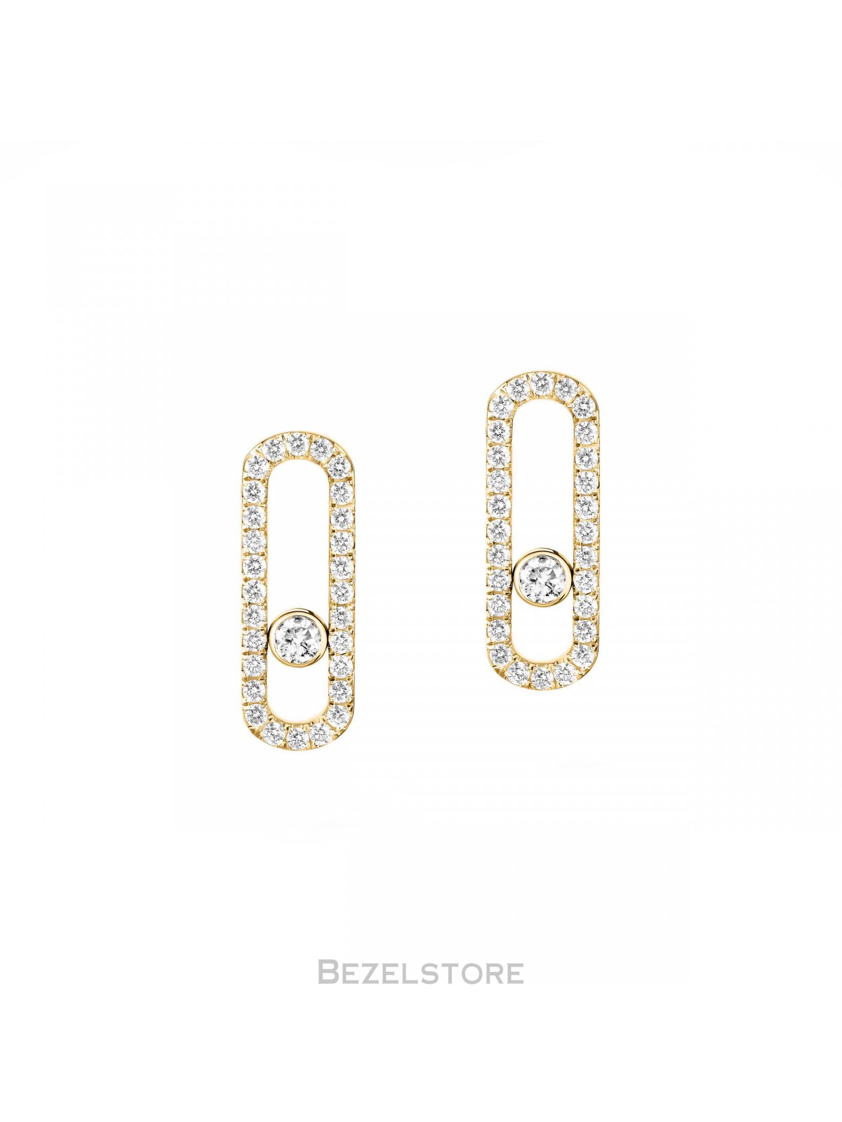 Серьги Messika Move Uno Diamond Pave Earrings 12183-YG