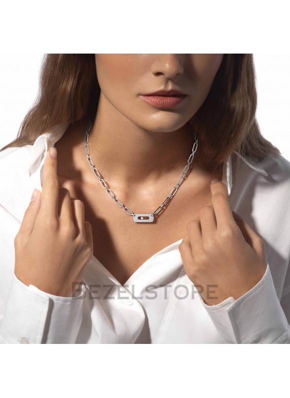 Колье Messika Move Link Necklace 12095-WG