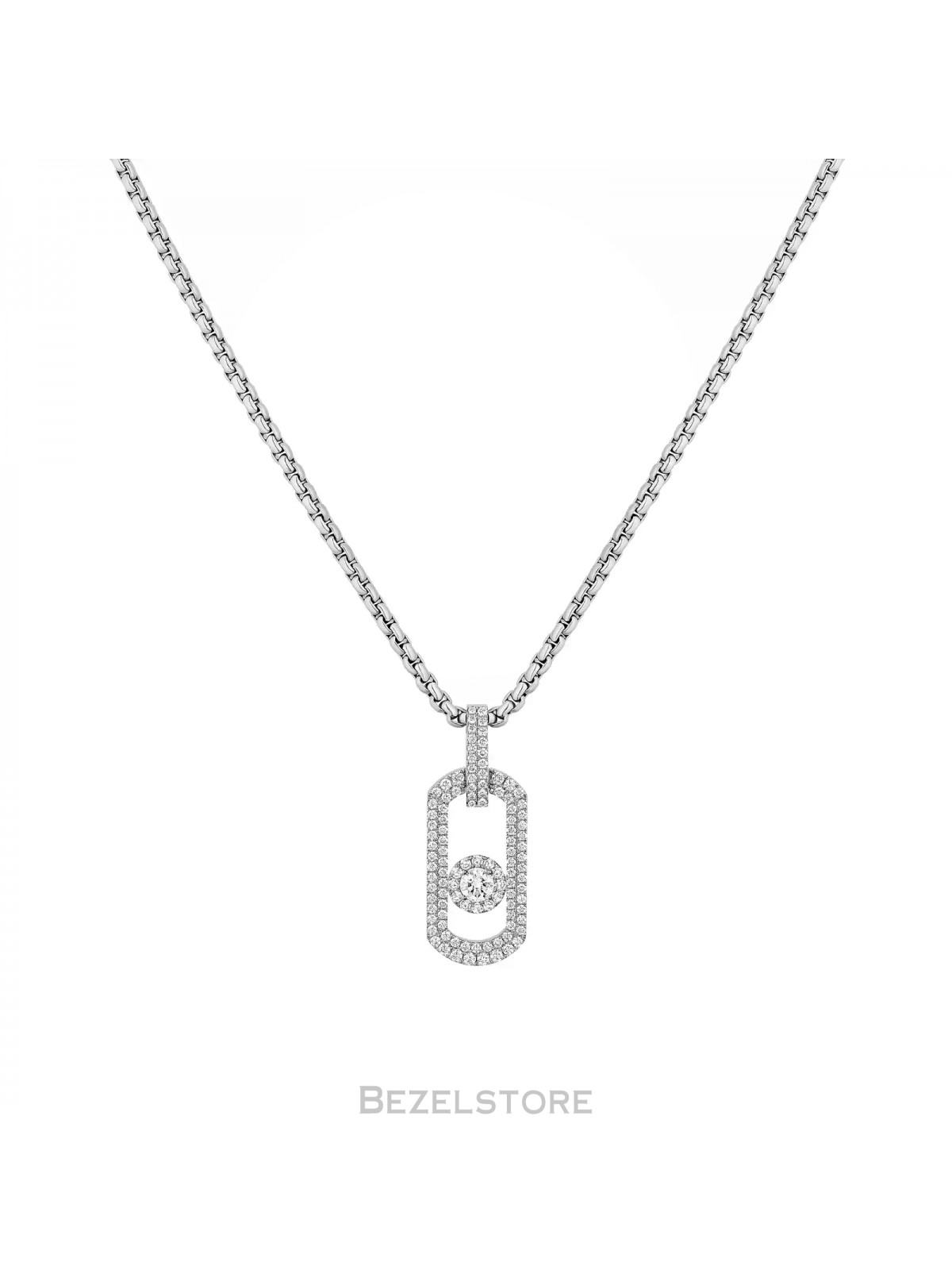 Колье Messika So Move Natural Titanium Pave Pendant 13680-TN