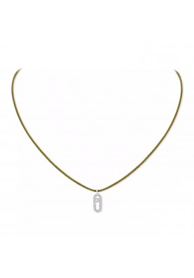 Колье Messika CARE(S) Khaki Cord Pave Necklace 14103-WG