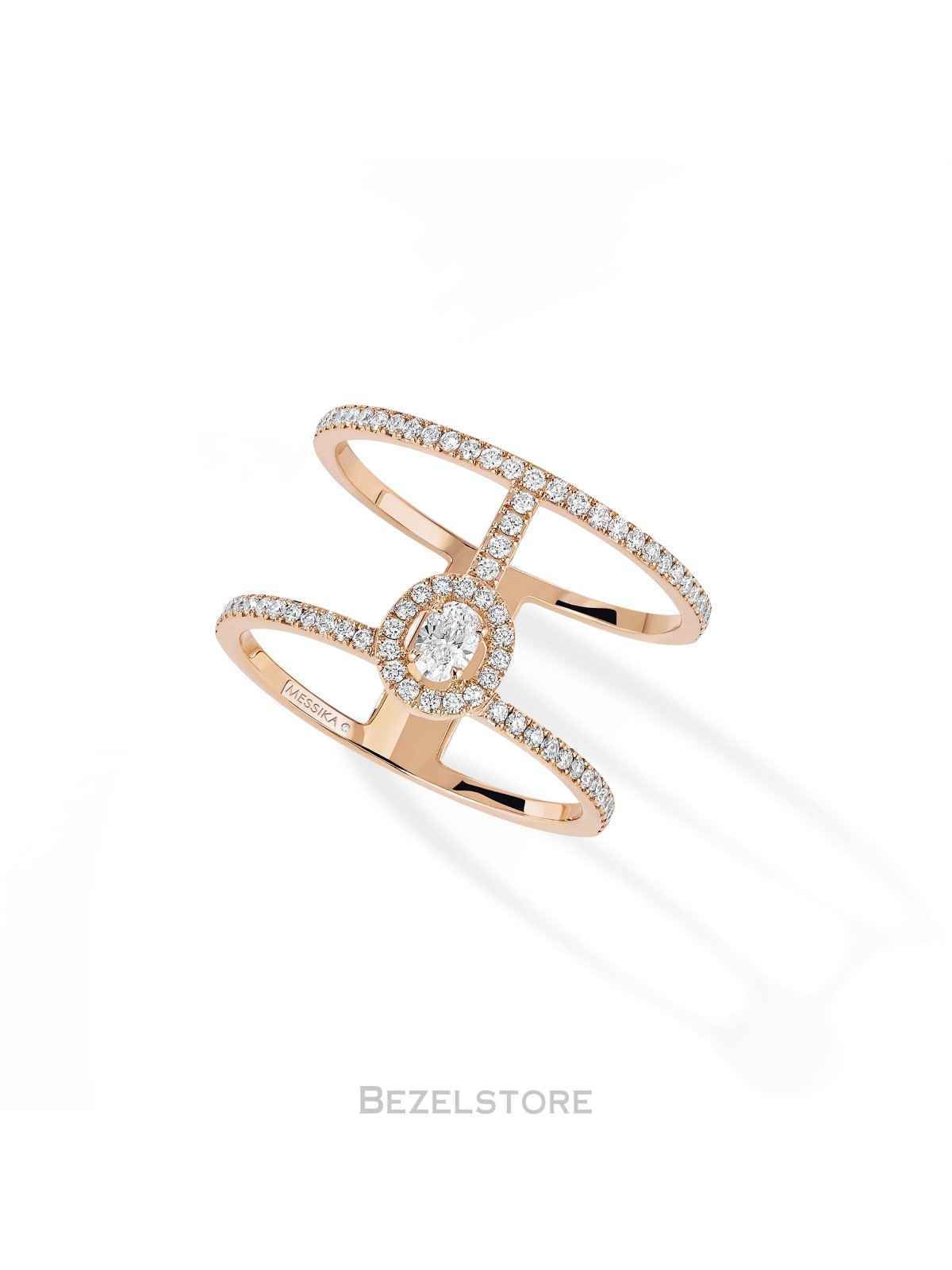 Кольцо Messika Glam'Azone 2 Rows Pave 05237-PG