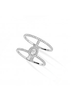 Кольцо Messika Glam'Azone 2 Rows Pave 05237-WG