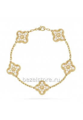 Браслет Van Cleef & Arpels Vintage Alhambra Bracelet 5 Motifs VCARA41400