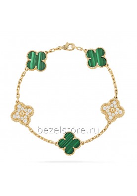 Браслет Van Cleef & Arpels Vintage Alhambra Bracelet 5 Motifs VCARO7GQ00