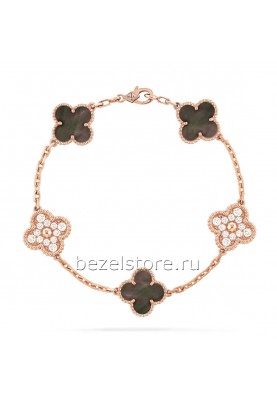 Браслет Van Cleef & Arpels Vintage Alhambra Bracelet 5 Motifs VCARP2R100