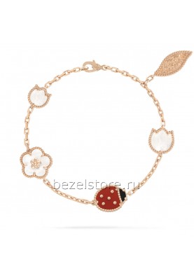 Браслет Van Cleef & Arpels Fauna Lucky Spring Ladybug Bracelet 5 Motifs VCARP7RR00