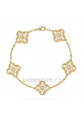 Браслет Van Cleef & Arpels Vintage Alhambra Bracelet 5 Motifs VCARA41400