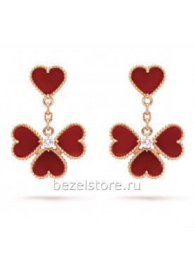 Серьги Van Cleef & Arpels Sweet Alhambra Effeuillage Earrings VCARN5PP00
