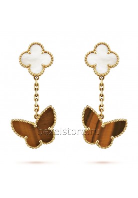 Серьги Van Cleef & Arpels Lucky Alhambra Earrings 2 Motifs VCARD79800