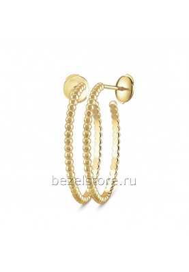 Серьги Van Cleef & Arpels Perlee Pearls of Gold Hoop Earrings, Small Model VCARO3YD00