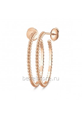 Серьги Van Cleef & Arpels Perlee Pearls of Gold Hoop Earrings, Small Model VCARN9PL00