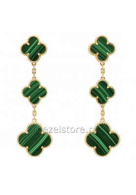 Серьги Van Cleef & Arpels Vintage Alhambra 3 Motifs Earrings VCARO2AG00