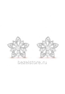 Серьги Van Cleef & Arpels Flora Lotus Openwork Earrings, Mini Model VCARP0ZV00