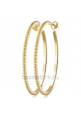Серьги Van Cleef & Arpels Perlee Pearls of Gold Hoop Earrings, Large Model VCARP7RZ00