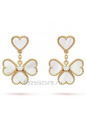 Серьги Van Cleef & Arpels Sweet Alhambra Effeuillage Earrings VCARN5PQ00