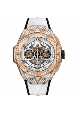 Hublot Big Bang Sang Bleu II King Gold White Pave 45 mm 418.OX.2001.RX.1604.MXM20