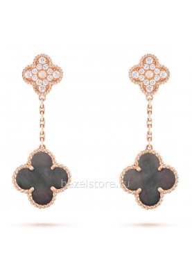 Серьги Van Cleef & Arpels Magic Alhambra 2 Motifs Earrings VCARP2R200