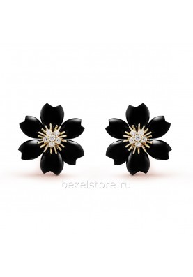 Серьги Van Cleef & Arpels Rose de Noel Earrings, Small Model VCARO9B200