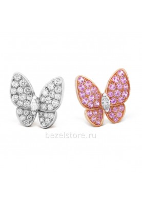 Серьги Van Cleef & Arpels Fauna Two Butterfly Earrings VCARO3M600
