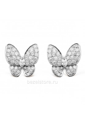 Серьги Van Cleef & Arpels Fauna Two Butterfly Earrings VCARB82900